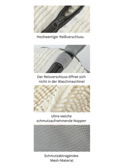 Sneaker Waschbeutel mit robustem Reißverschluss und stabilem Netzgewebe